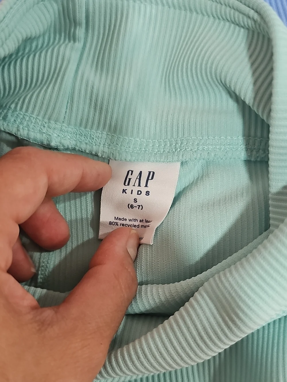 GAP Kids Ribbed Bike Shorts Srt Of 3, Mint And Blue